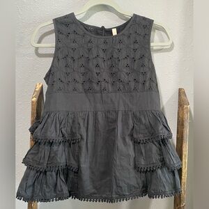 Anthropologie Raga sleeveless ruffle detail Top